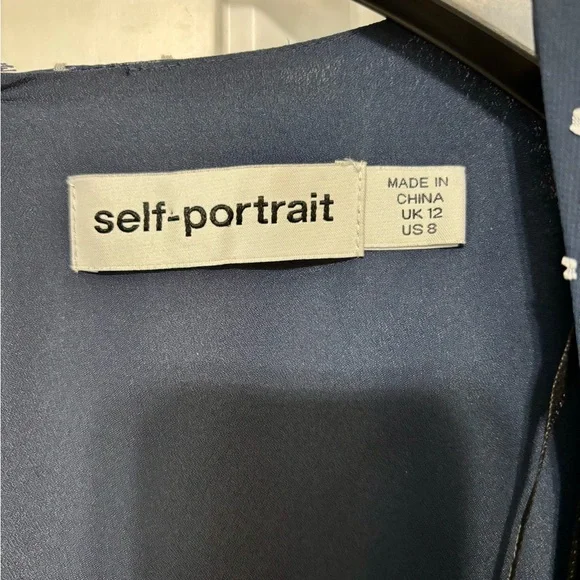 Self-Portrait Polka Dot Print Square Neckline Romper - Picture 7 of 10